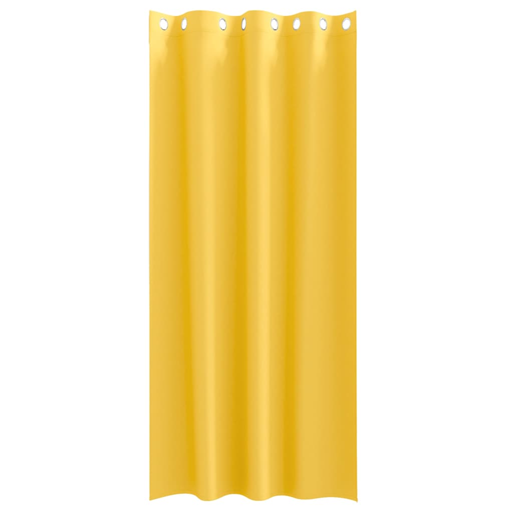 Cortinas opacas com cortinas Amarelo Mostarda Poliéster