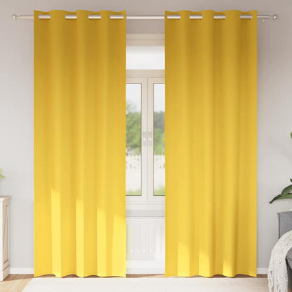Cortinas opacas com cortinas Amarelo Mostarda Poliéster