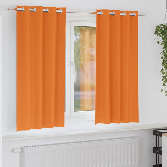 Cortinas opacas com cortinas Bright Orange Poliéster