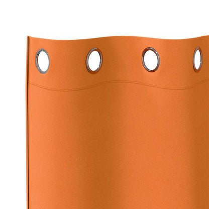 Cortinas opacas com cortinas Bright Orange Poliéster