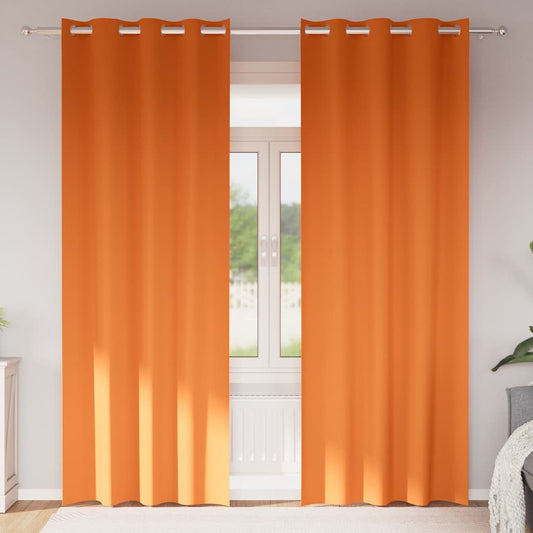 Cortinas opacas com cortinas Bright Orange Poliéster