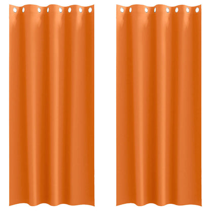 Cortinas opacas com cortinas Bright Orange Poliéster