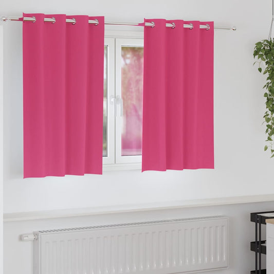 Cortinas opacas com cortinas Bright Pink Poliéster