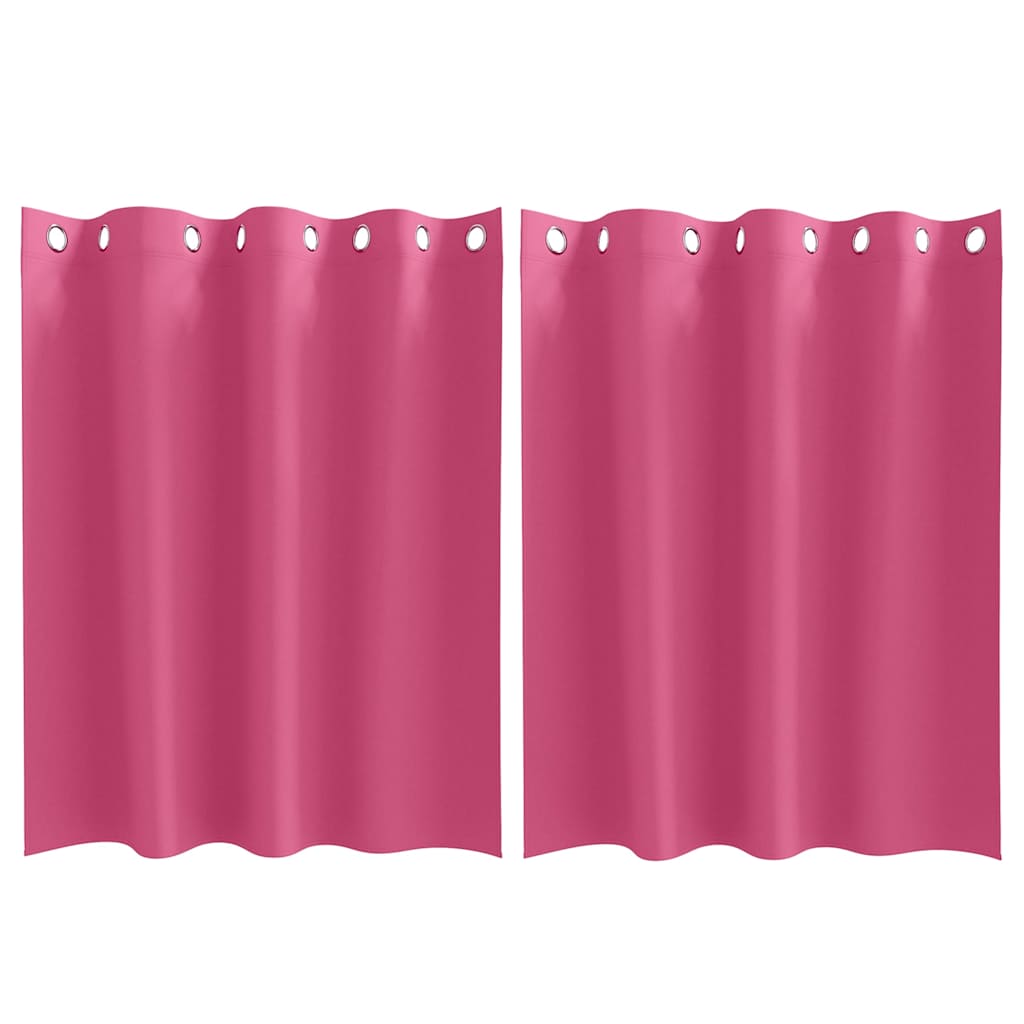 Cortinas opacas com cortinas Bright Pink Poliéster