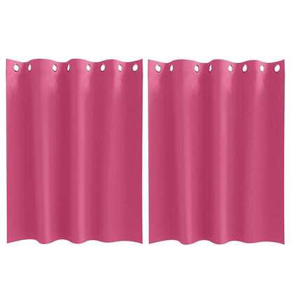 Cortinas opacas com cortinas Bright Pink Poliéster