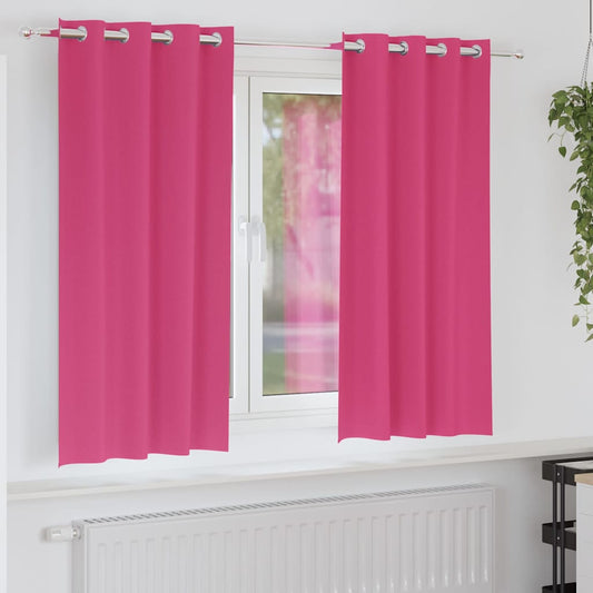 Cortinas opacas com cortinas Bright Pink Poliéster
