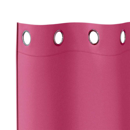 Cortinas opacas com cortinas Bright Pink Poliéster