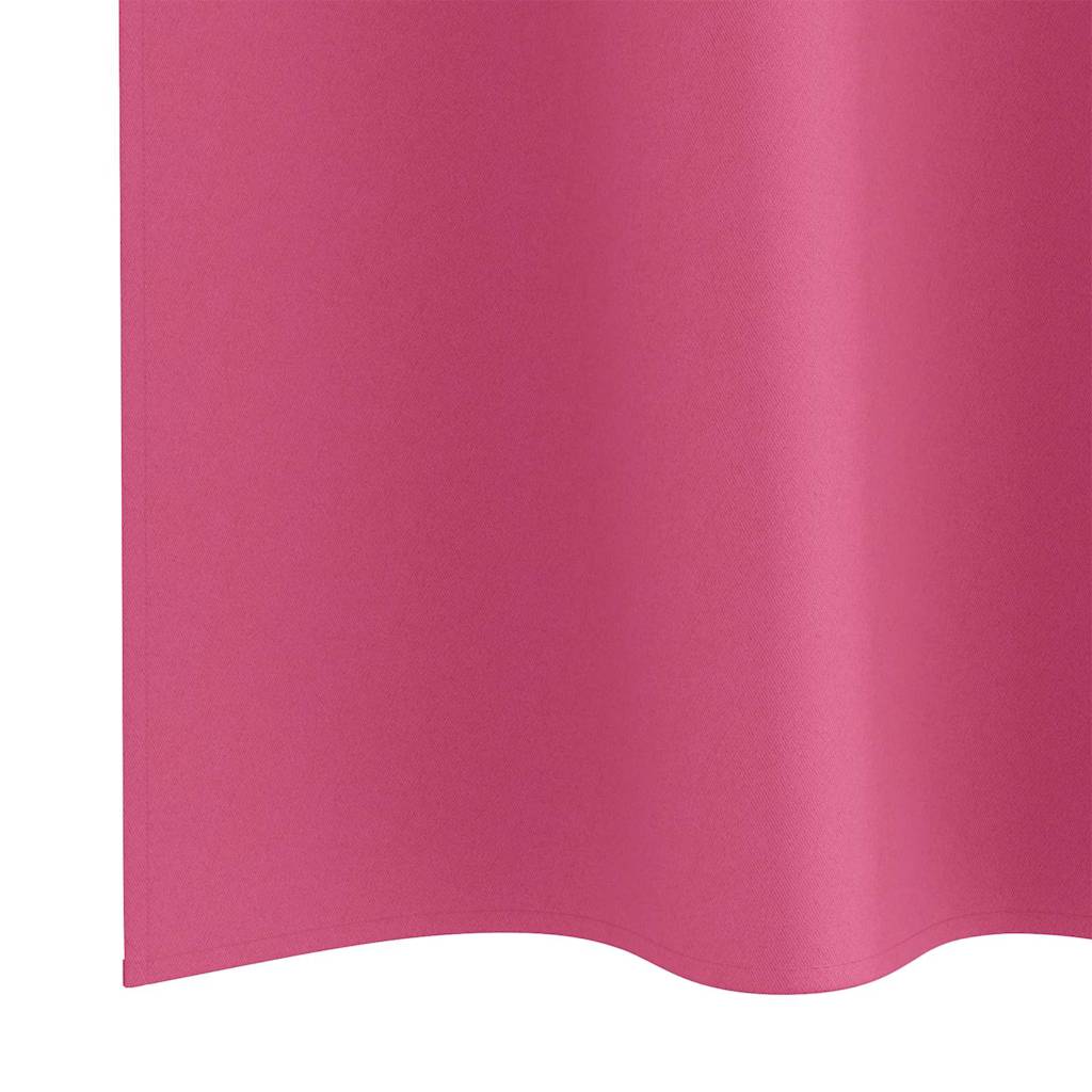 Cortinas opacas com cortinas Bright Pink Poliéster
