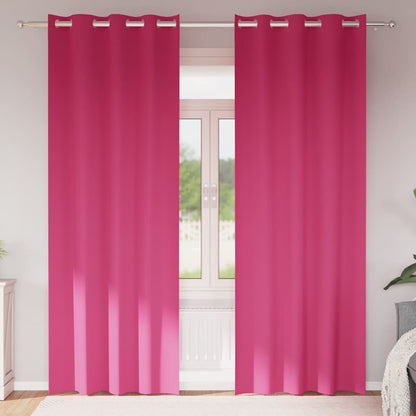 Cortinas opacas com cortinas Bright Pink Poliéster