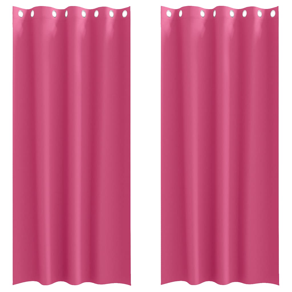 Cortinas opacas com cortinas Bright Pink Poliéster
