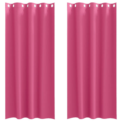Cortinas opacas com cortinas Bright Pink Poliéster