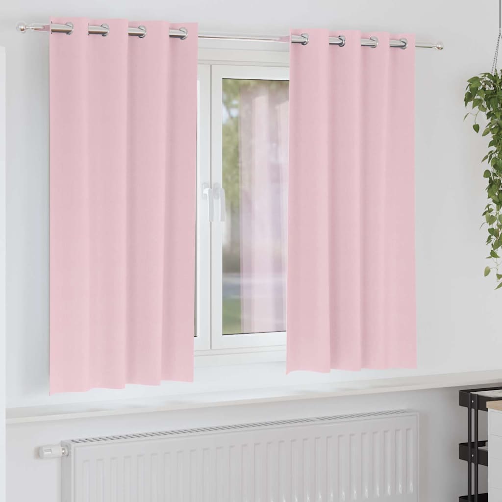 Cortinas opacas com cortinas Rosa bebé Poliéster