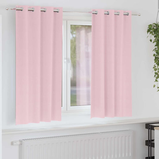 Cortinas opacas com cortinas Rosa bebé Poliéster