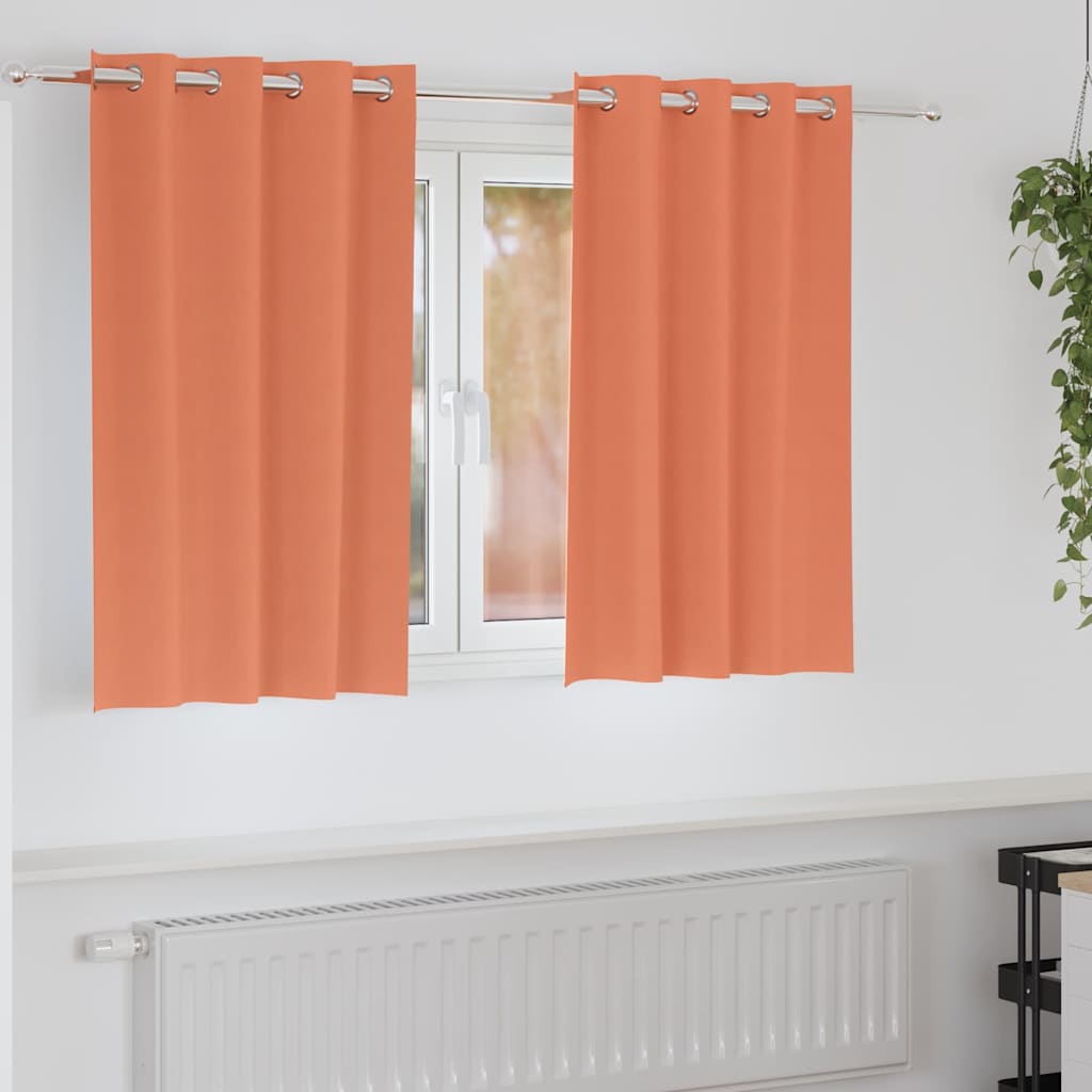 Cortinas opacas com cortinas Terracota Poliéster