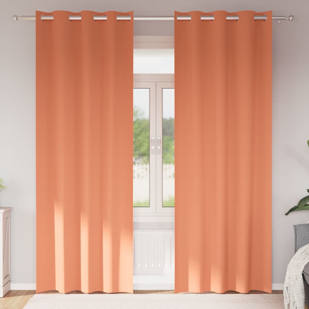 Cortinas opacas com cortinas Terracota Poliéster