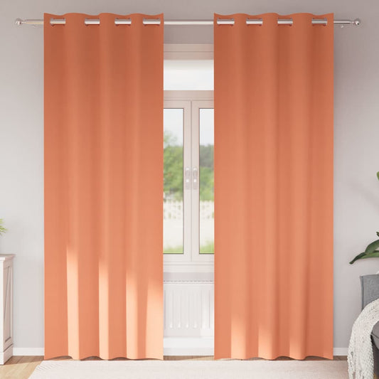 Cortinas opacas com cortinas Terracota Poliéster