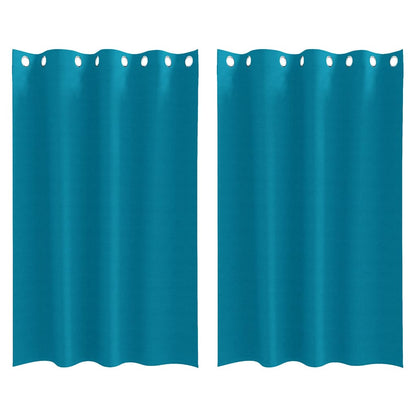 Cortinas opacas com cortinas Turquesa Poliéster