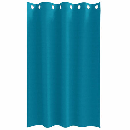 Cortinas opacas com cortinas Turquesa Poliéster