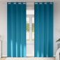 Cortinas opacas com cortinas Turquesa Poliéster