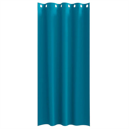 Cortinas opacas com cortinas Turquesa Poliéster