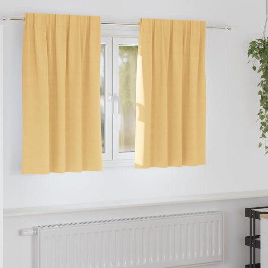 Cortinas opacas com cortinas Bege Poliéster