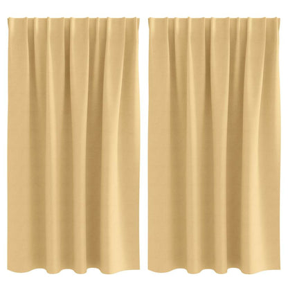 Cortinas opacas com cortinas Bege Poliéster