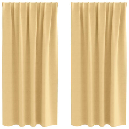 Cortinas opacas com cortinas Bege Poliéster