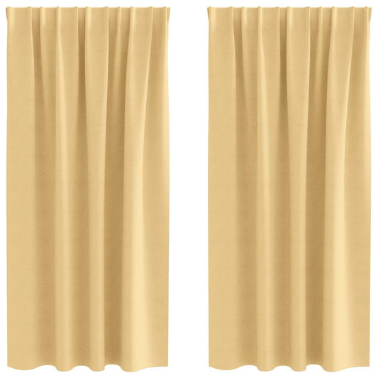 Cortinas opacas com cortinas Bege Poliéster