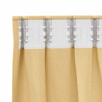 Cortinas opacas com cortinas Bege Poliéster