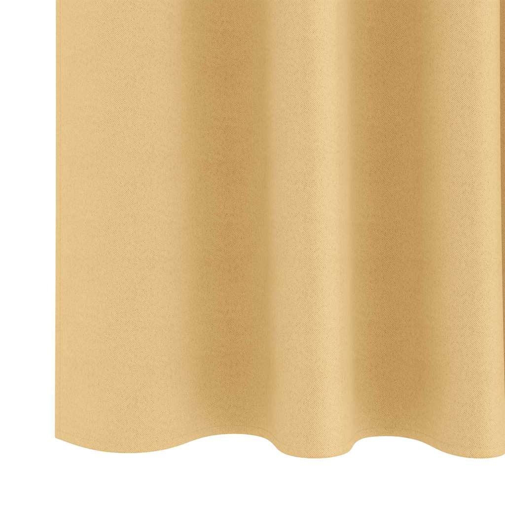 Cortinas opacas com cortinas Bege Poliéster