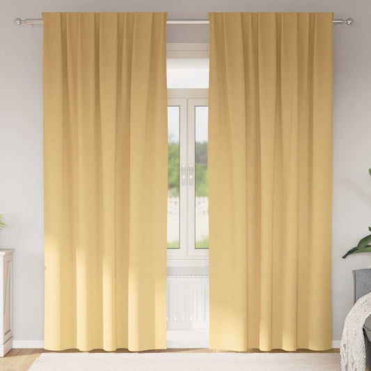 Cortinas opacas com cortinas Bege Poliéster