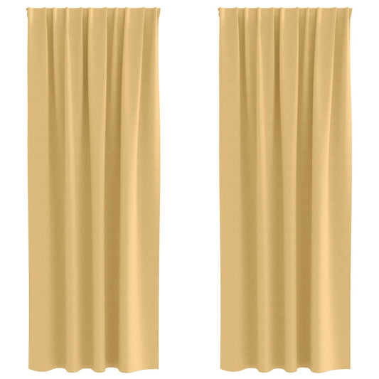 Cortinas opacas com cortinas Bege Poliéster