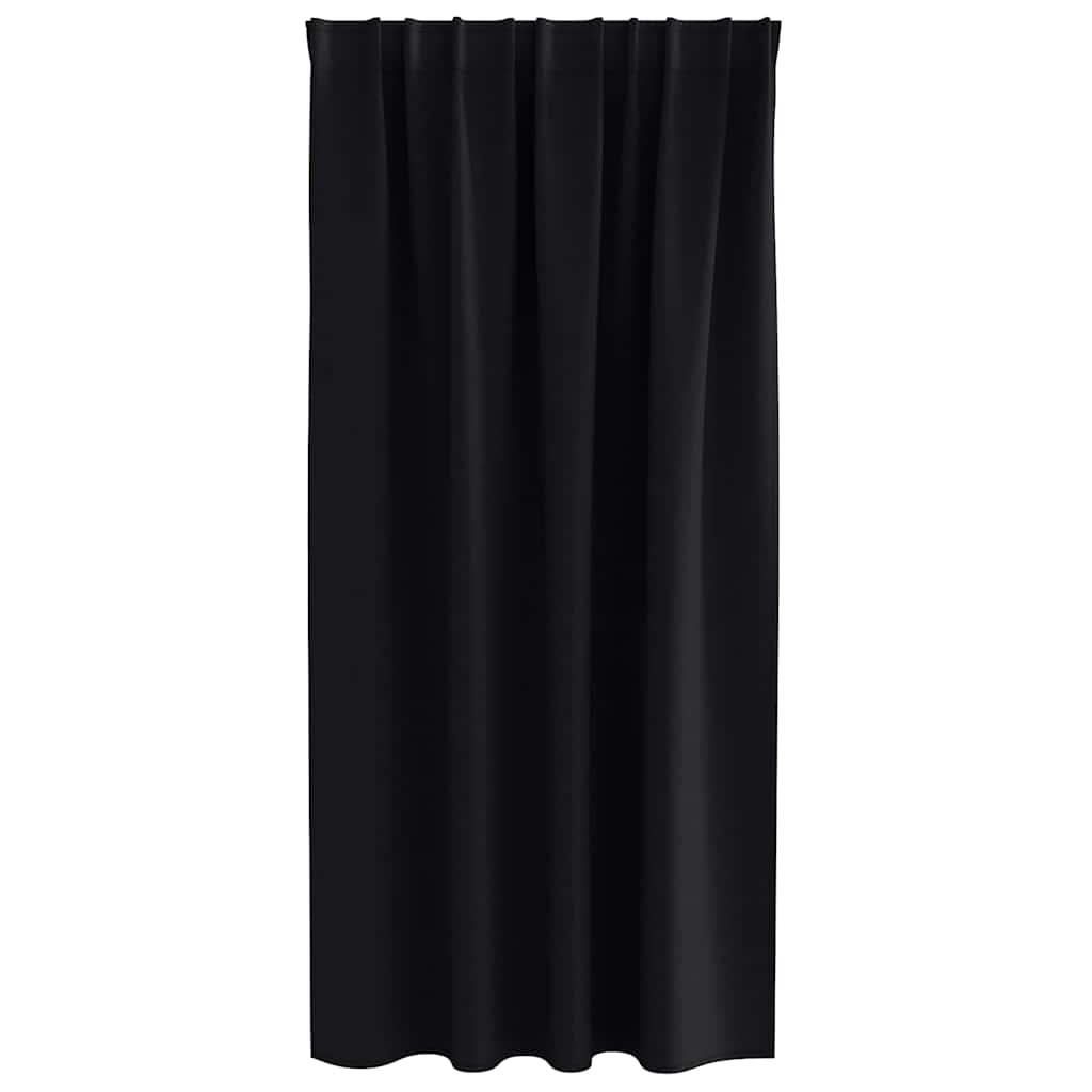 Cortinas opacas com cortinas Preto Poliéster