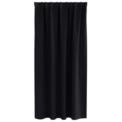 Cortinas opacas com cortinas Preto Poliéster