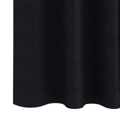 Cortinas opacas com cortinas Preto Poliéster
