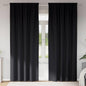 Cortinas opacas com cortinas Preto Poliéster