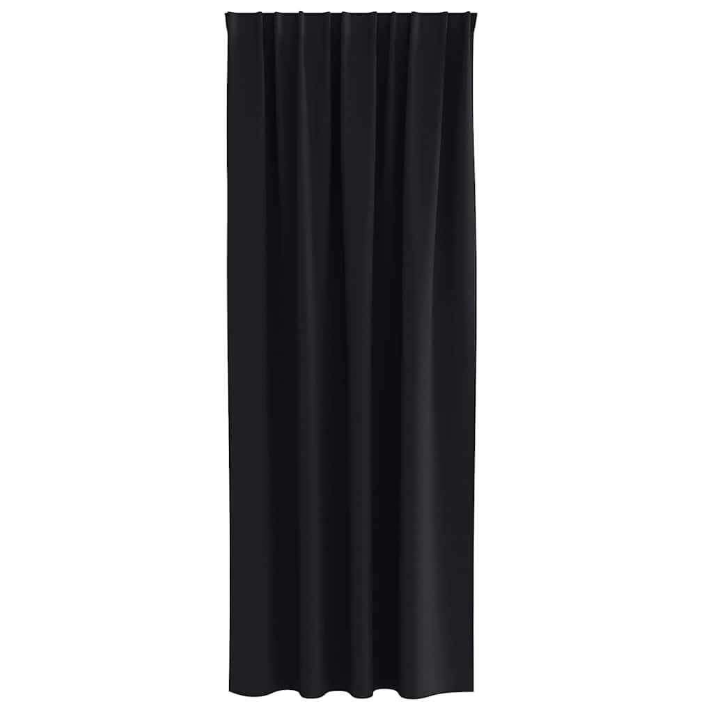 Cortinas opacas com cortinas Preto Poliéster