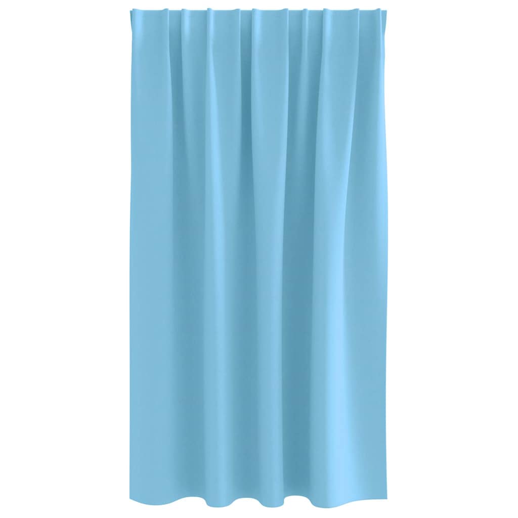 Cortinas opacas com cortinas Azul Claro Poliéster