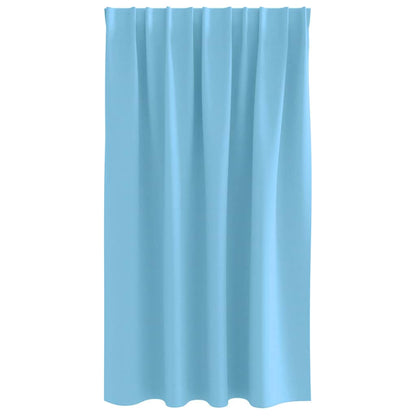 Cortinas opacas com cortinas Azul Claro Poliéster
