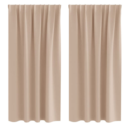Cortinas opacas com cortinas Cinzento-acastanhado Poliéster
