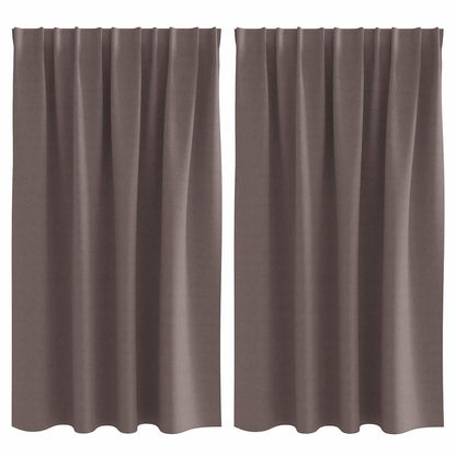 Cortinas opacas com cortinas Marrom Escuro Poliéster