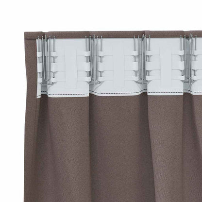 Cortinas opacas com cortinas Marrom Escuro Poliéster