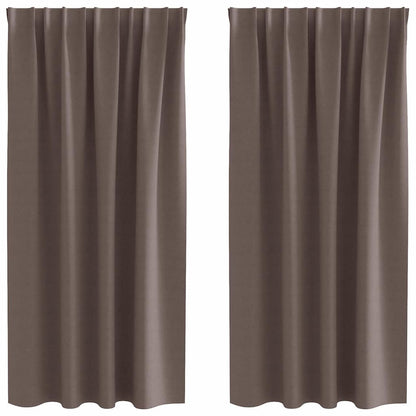 Cortinas opacas com cortinas Marrom Escuro Poliéster