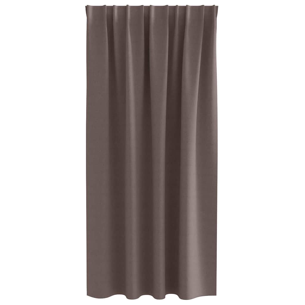 Cortinas opacas com cortinas Marrom Escuro Poliéster