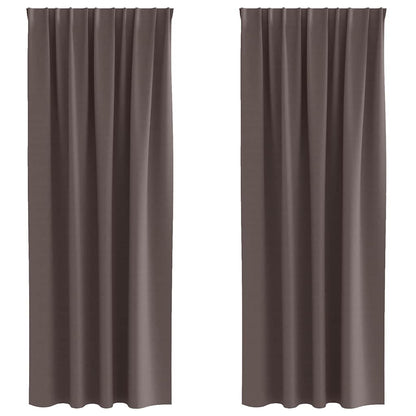 Cortinas opacas com cortinas Marrom Escuro Poliéster