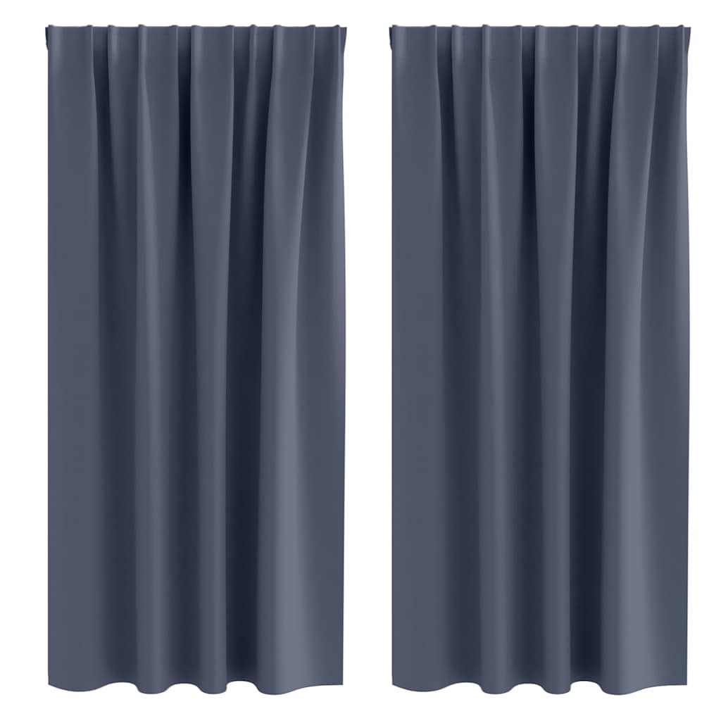 Cortinas opacas com cortinas Antracite Poliéster