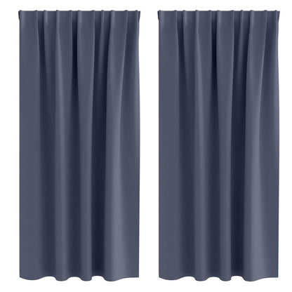 Cortinas opacas com cortinas Antracite Poliéster