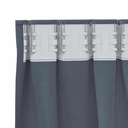 Cortinas opacas com cortinas Antracite Poliéster