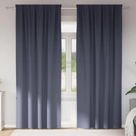 Cortinas opacas com cortinas Antracite Poliéster