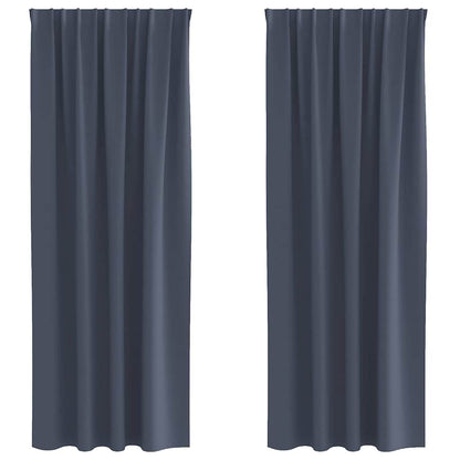 Cortinas opacas com cortinas Antracite Poliéster